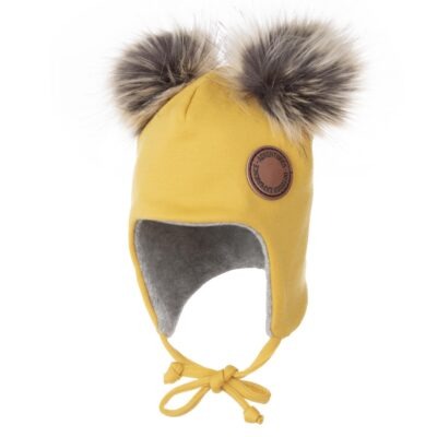 Merino wool hat with cotton fleece lining