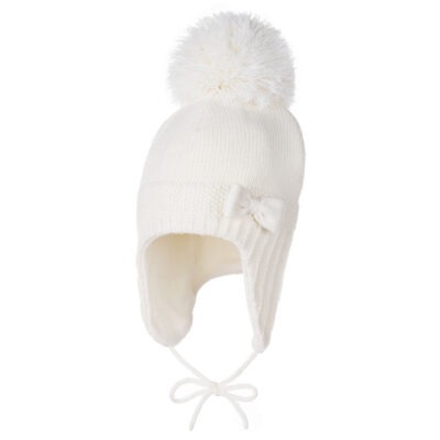 Merino wool mix winter hat with ear flaps