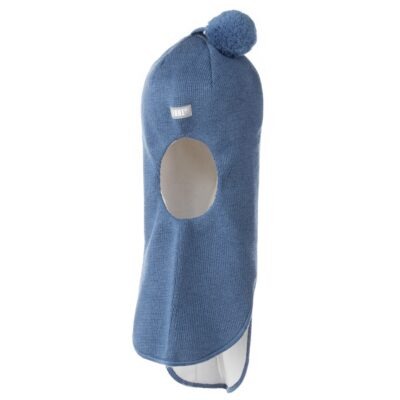 Wool winter balaclava with cotton lining and reflective logo