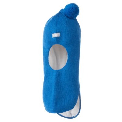 Wool winter balaclava with cotton lining and reflective logo