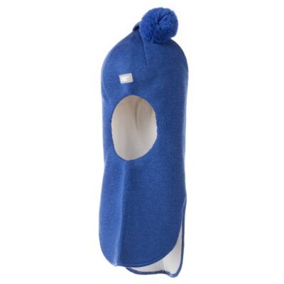 Wool winter balaclava with cotton lining and reflective logo