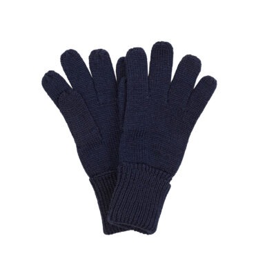 Navy blue wool gloves for children