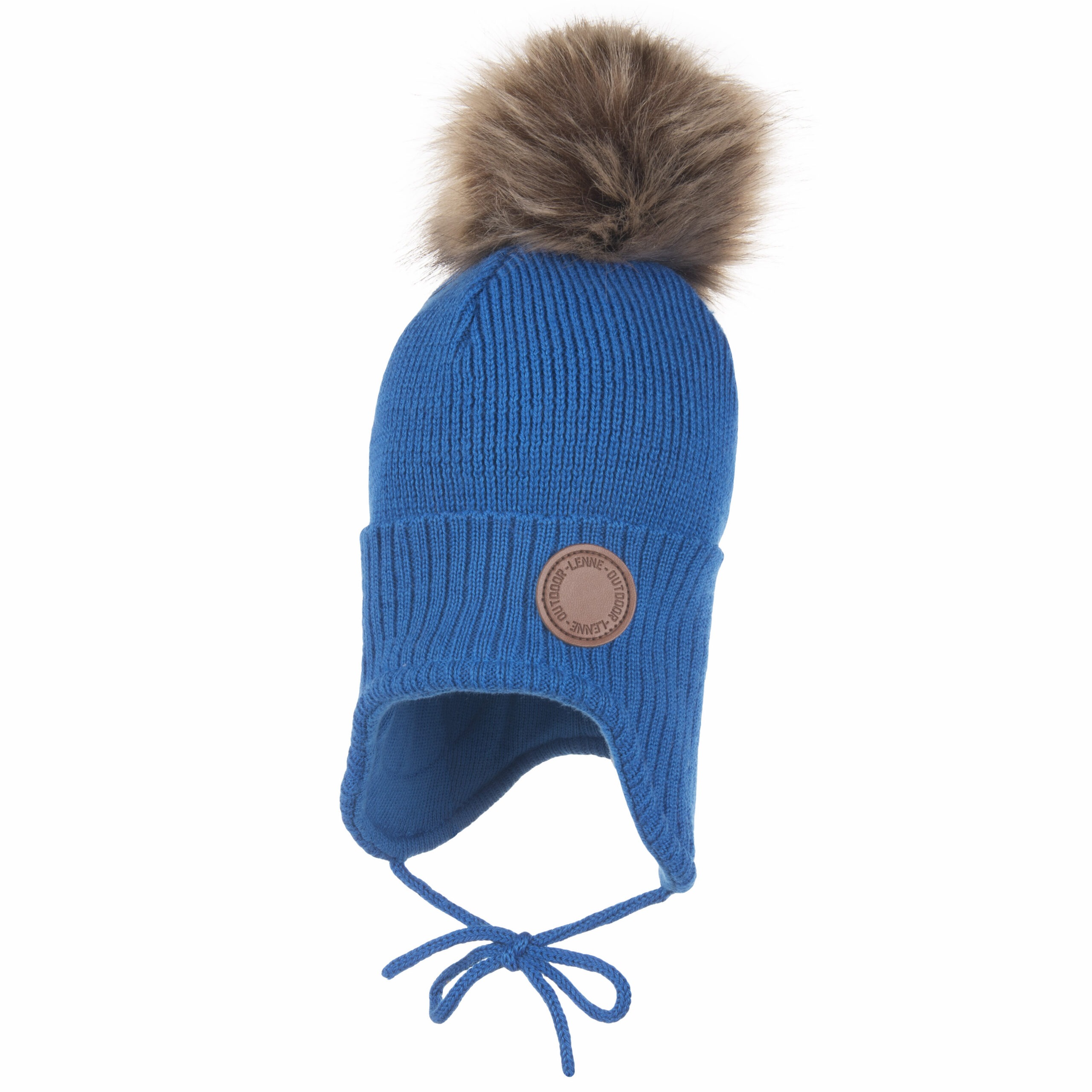 Wool Winter Hat with Ties