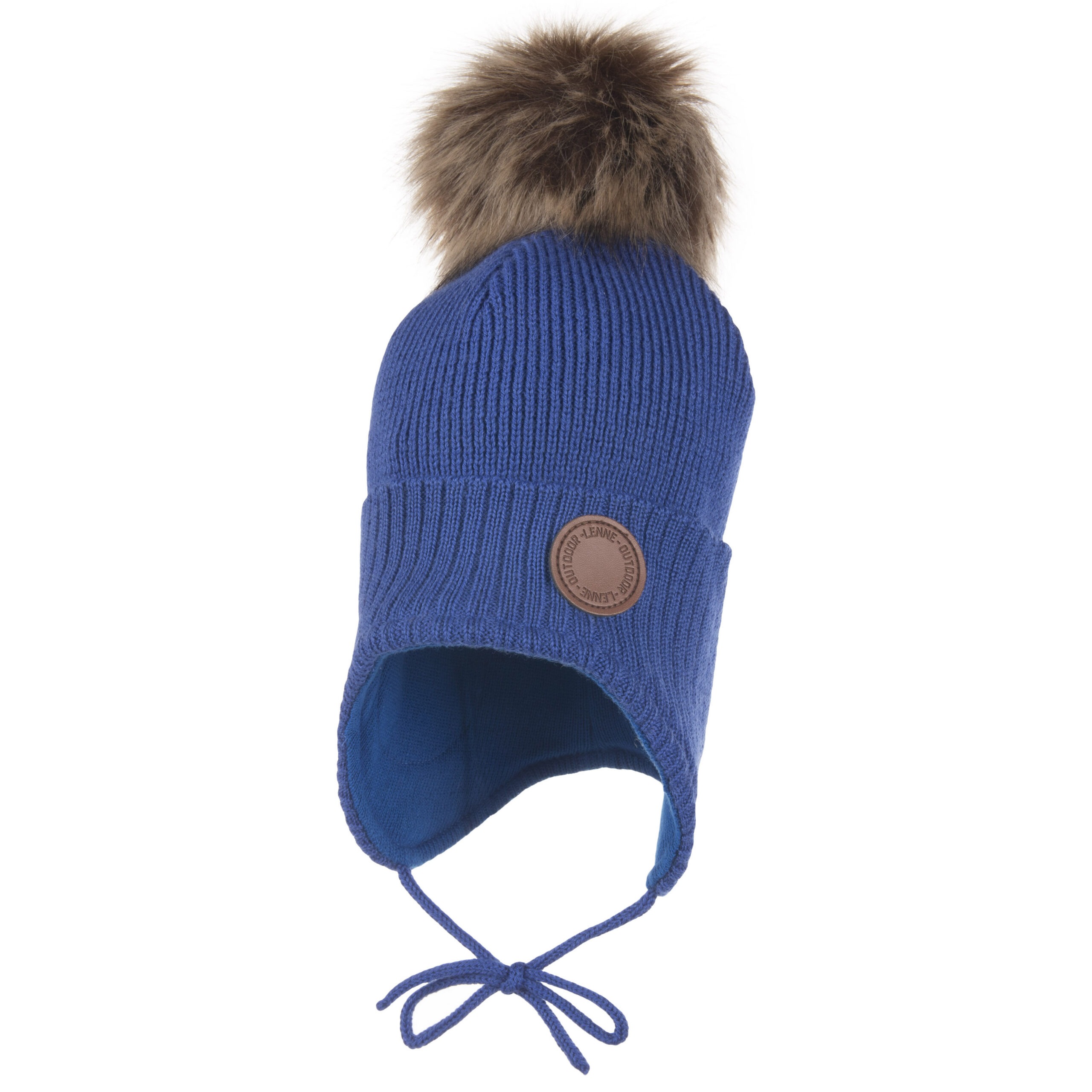 Wool Winter Hat with Ties