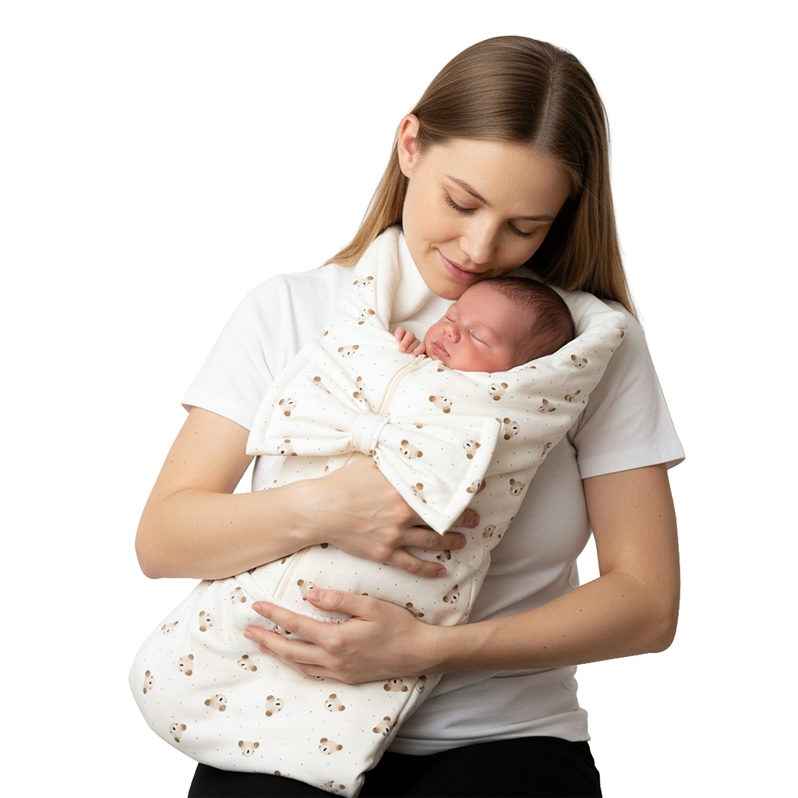 Sleeping bag/baby blanket with a bow