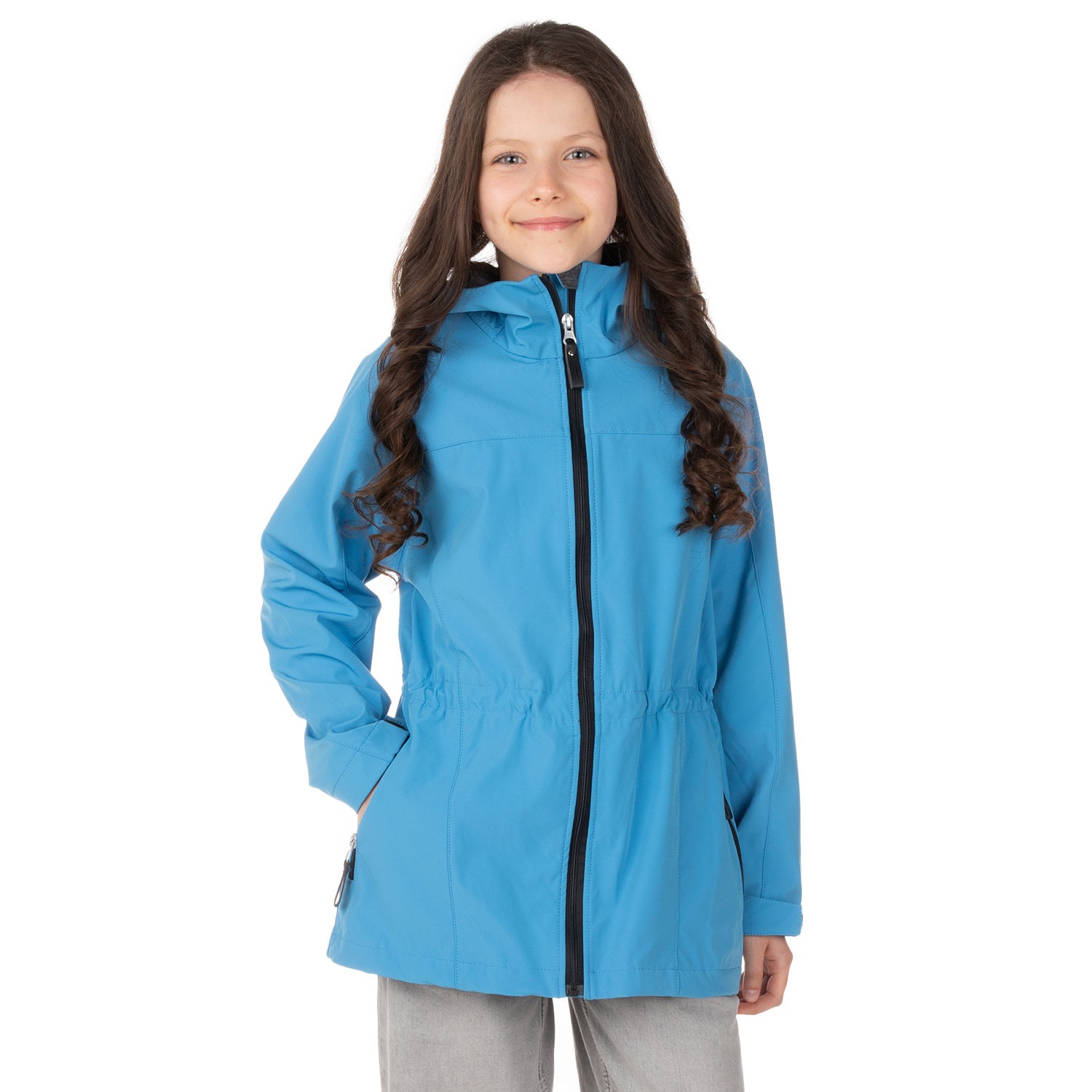 Softshell parka with merino lining