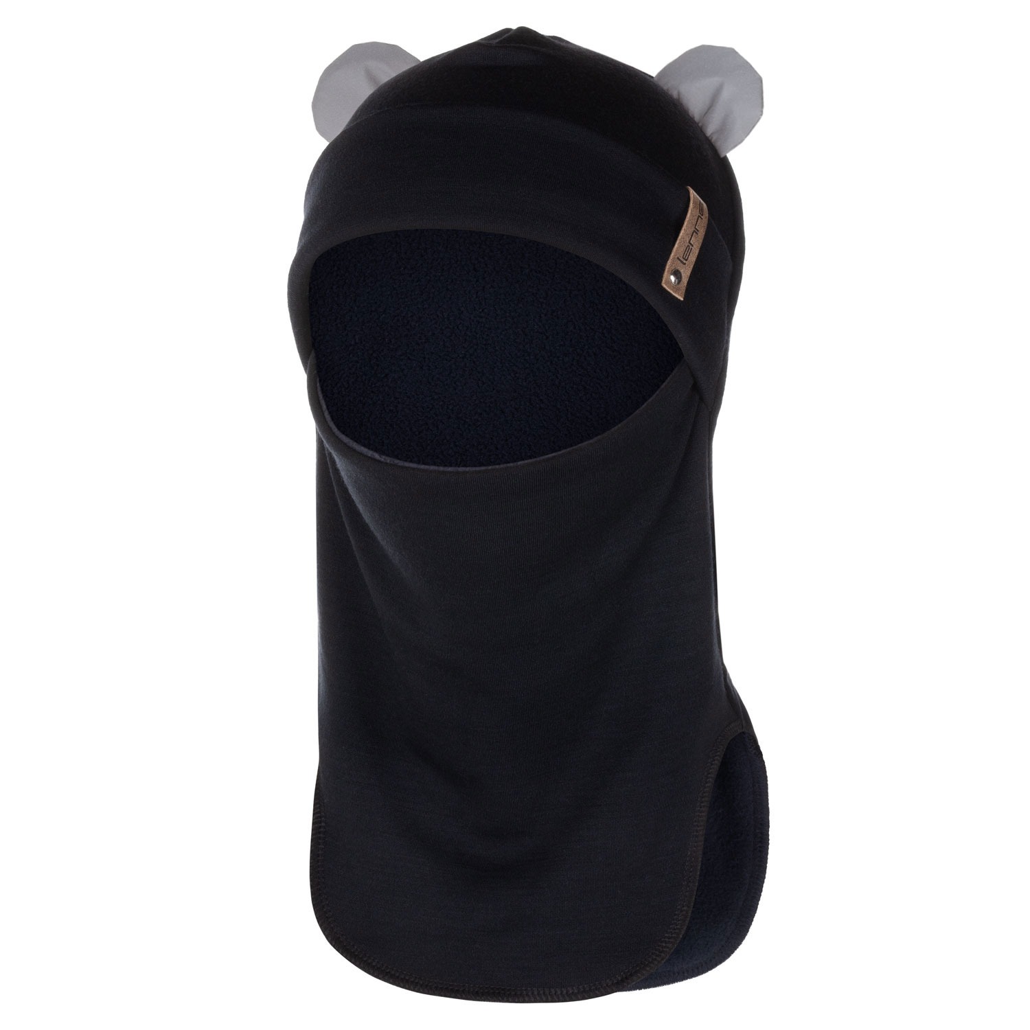 Helkurkõrvadega meriinovillane must mask - pilt 2