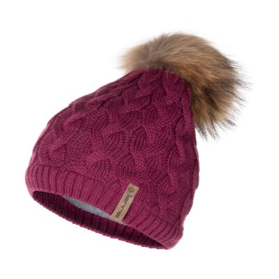 Meriino koostisega talvemüts naturaalkarvast tutiga