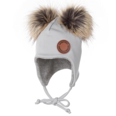 Purplish-pink Merino Wool Hat with Cotton Fleece Lining