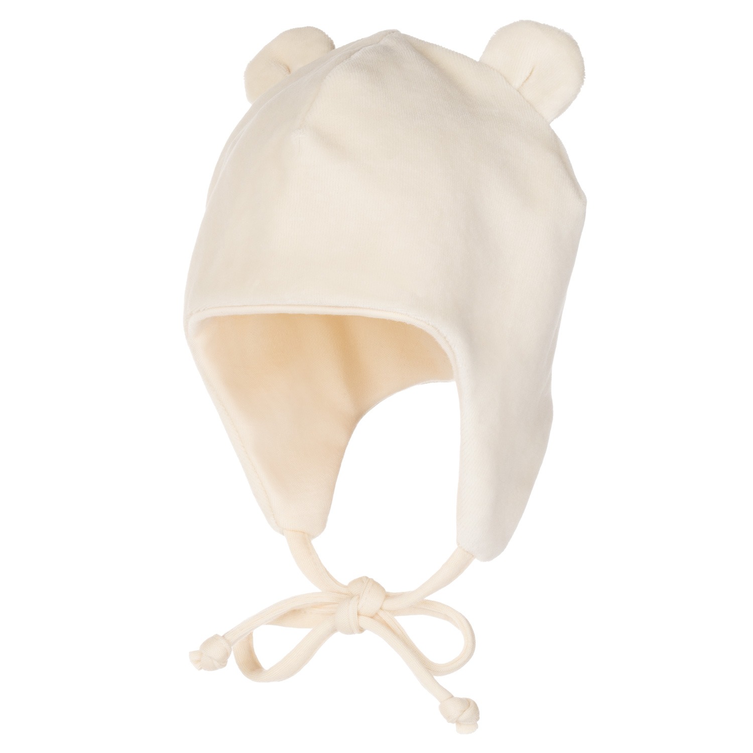 Puuvillasametist meriinovillase voodriga beebimüts