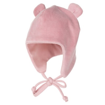 Puuvillasametist meriinovillase voodriga beebimüts