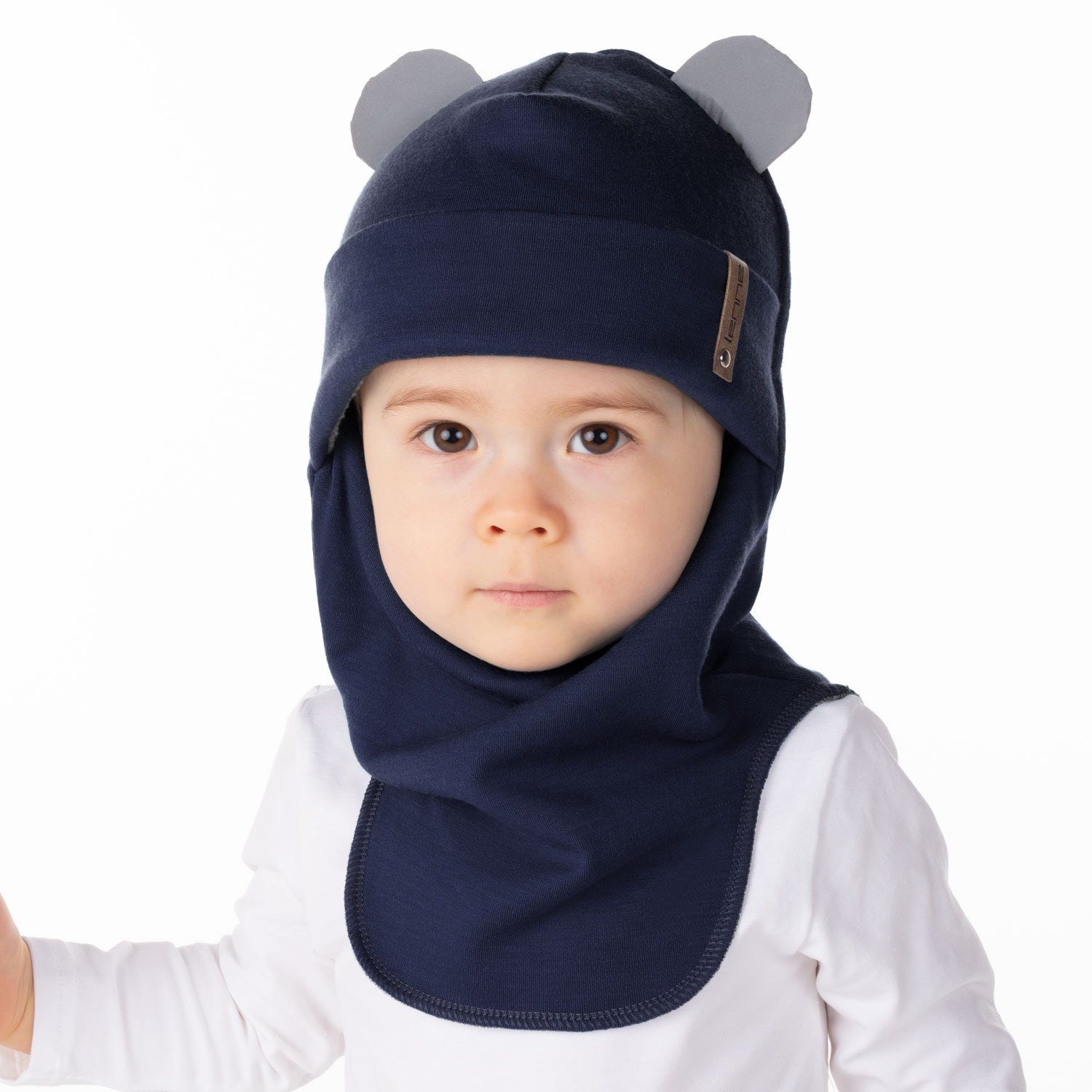 Merino Wool Balaclava with Reflective Ears