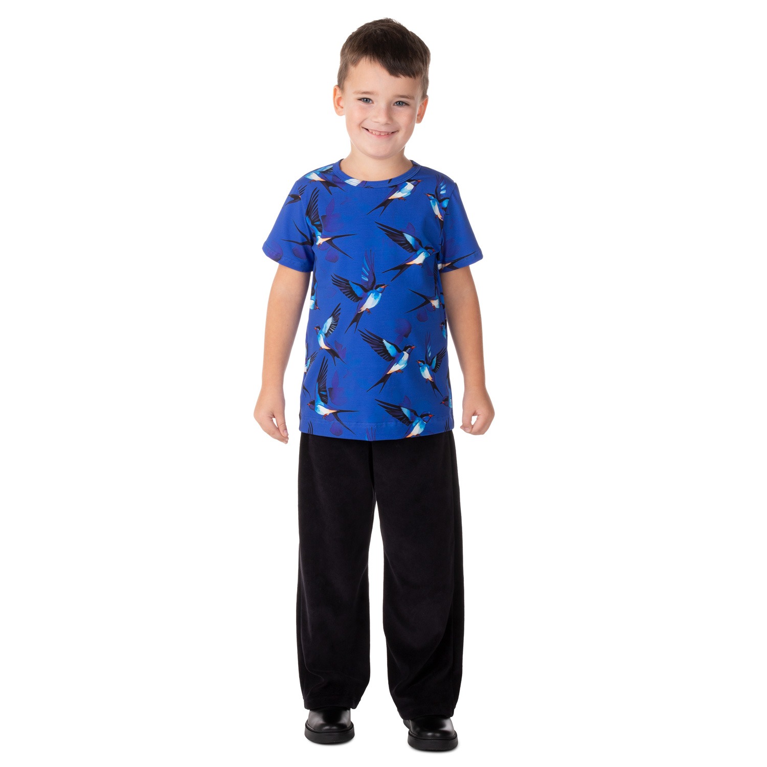 Puuvillasametist sirge lõikega püksid - pilt 3