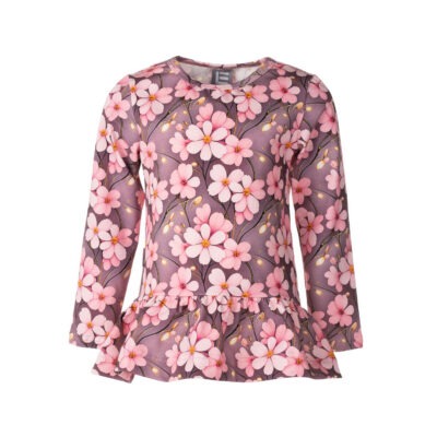 Tüdrukute satsiga pikkade varrukatega särk