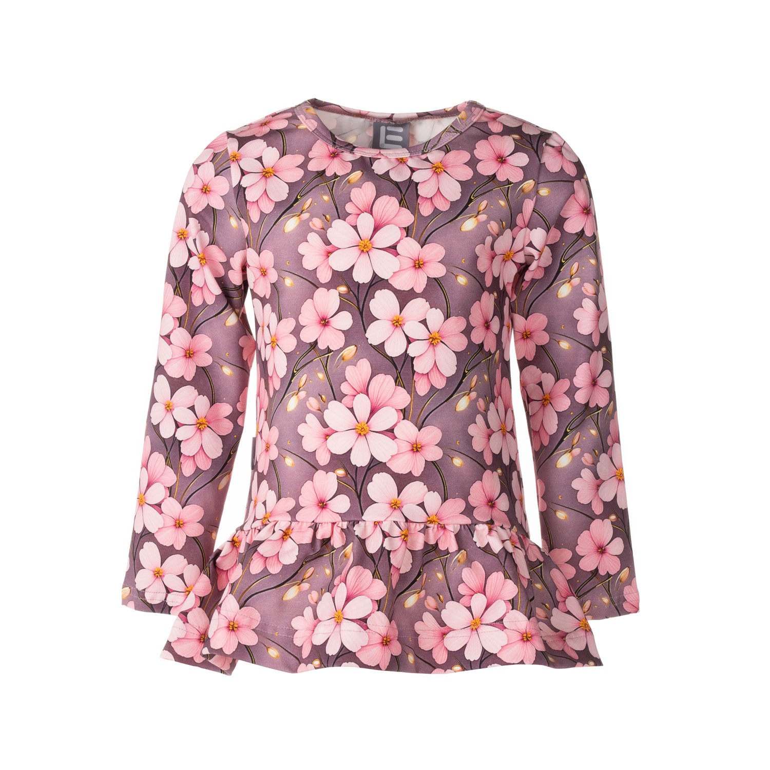 Tüdrukute satsiga pikkade varrukatega särk