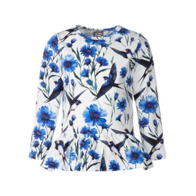 Girls' Ruffled Long-Sleeved Shirt