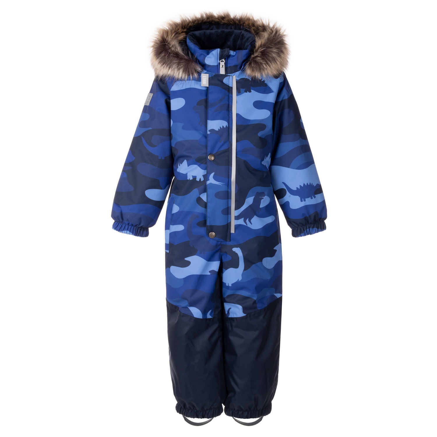 Winter snowsuit with abrasion-resistant bottom