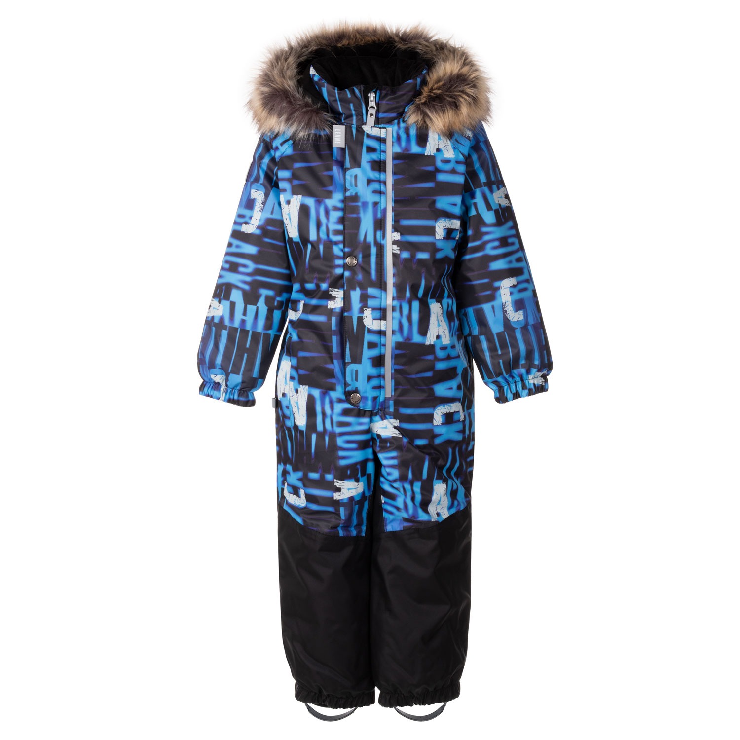 Kids' winter snowsuit with reflective strip