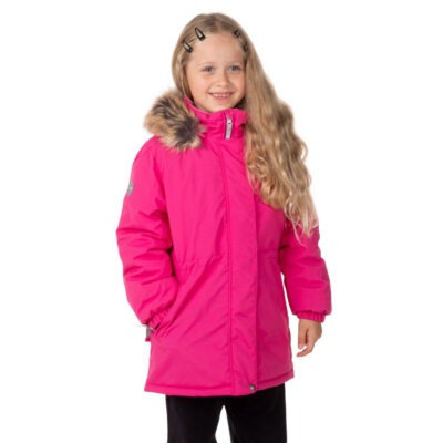 Extra warm children's winter parka with an adjustable waist