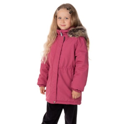 Extra warm children's winter parka with an adjustable waist