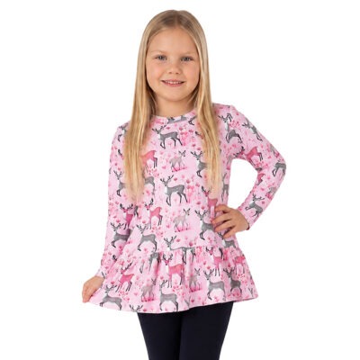 Girls' Ruffled Long-Sleeved Shirt