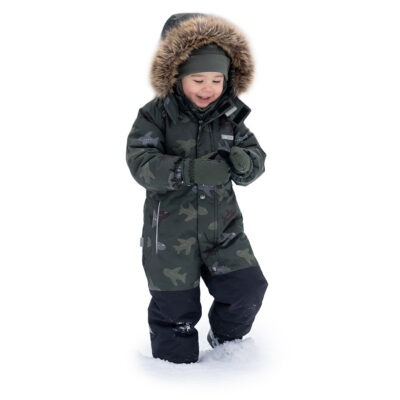 Winter snowsuit with double seat insulation