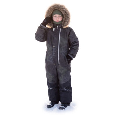 Winter snowsuit with abrasion-resistant bottom